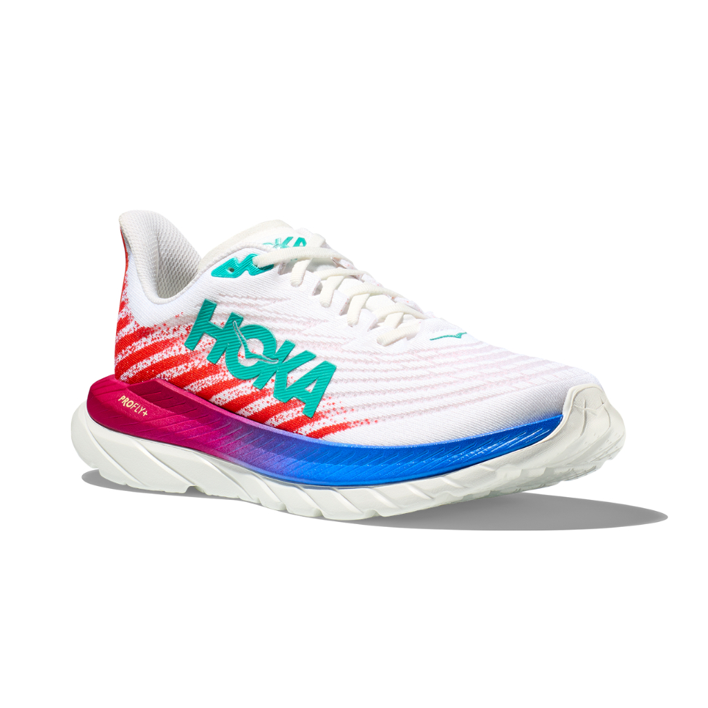 ［降價］Hoka Mach 5 Wide 白/火焰紅 US 5.5 馬赫5