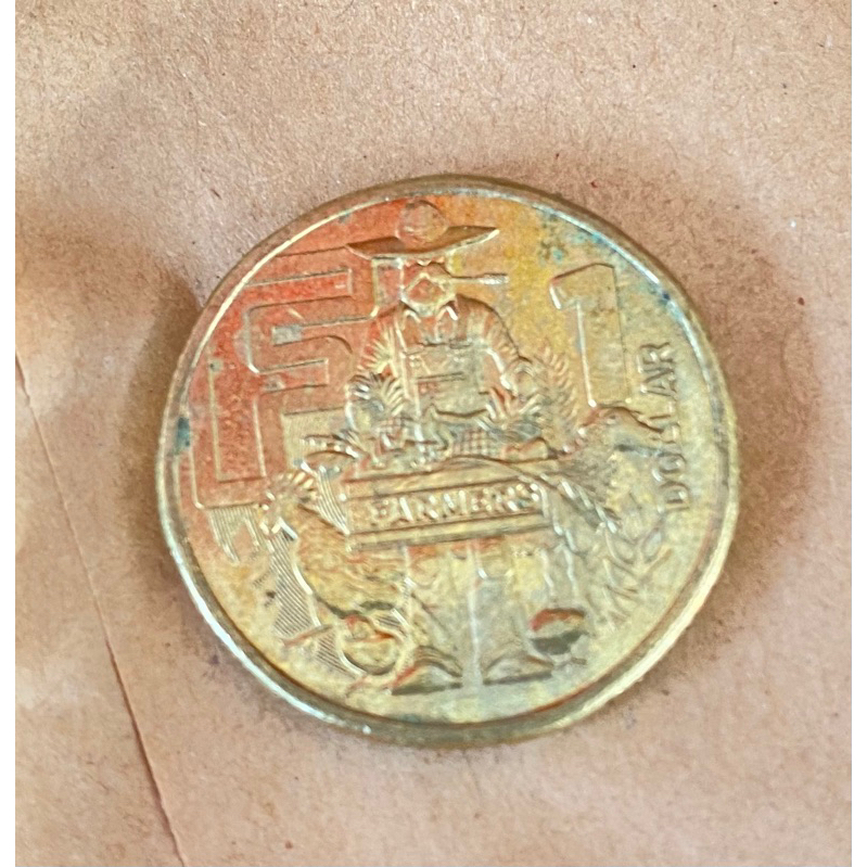 澳洲 紀念幣 硬幣 1元 斗笠老人 收藏 紀念