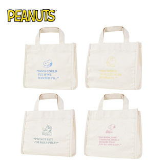【現貨】史努比 帆布手提袋 便當袋 午餐袋 Snoopy PEANUTS 收藏 日本正版