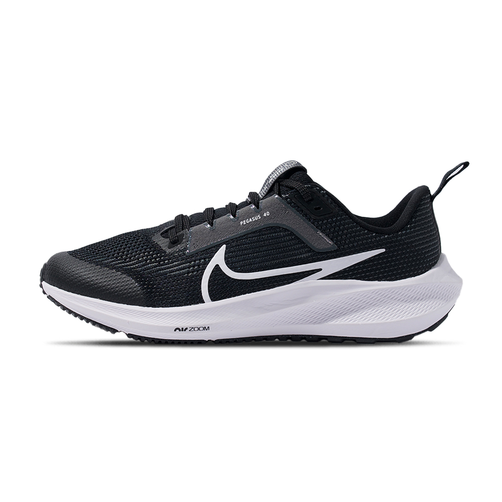 Nike Air Zoom Pegasus 40 大童 黑白 訓練 慢跑 運動 休閒 慢跑鞋 DX2498-001