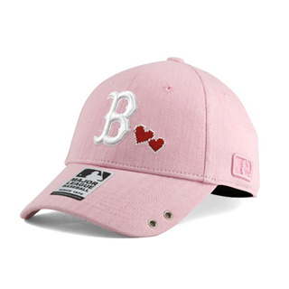 【MLB Old Fashioned Cap】紅襪 B 粉紅 粉 老帽 愛心 人字布【ANGEL NEW ERA 】