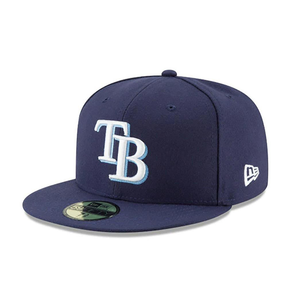 【NEW ERA】MLB 坦帕灣 光芒 59FIFTY 正式球員帽 通用 深藍色 棒球帽【ANGEL NEW ERA】