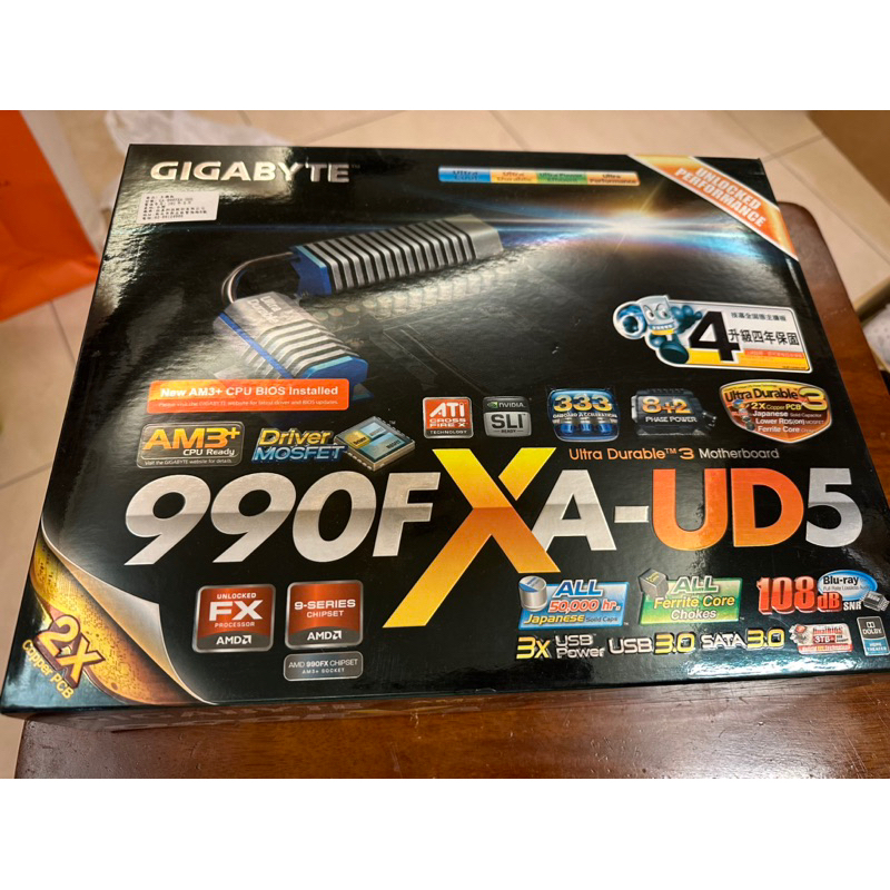 技嘉 990FXA-UD5 AM3+DDR3主機板