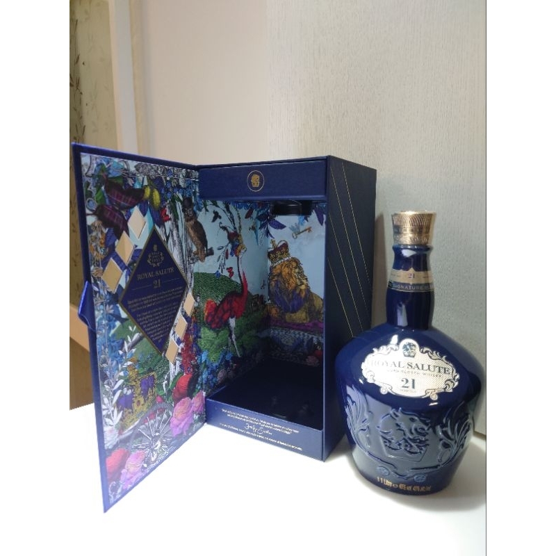 皇家禮炮21年 威士忌空酒瓶含軟木塞+紙盒 花瓶擺設700ml