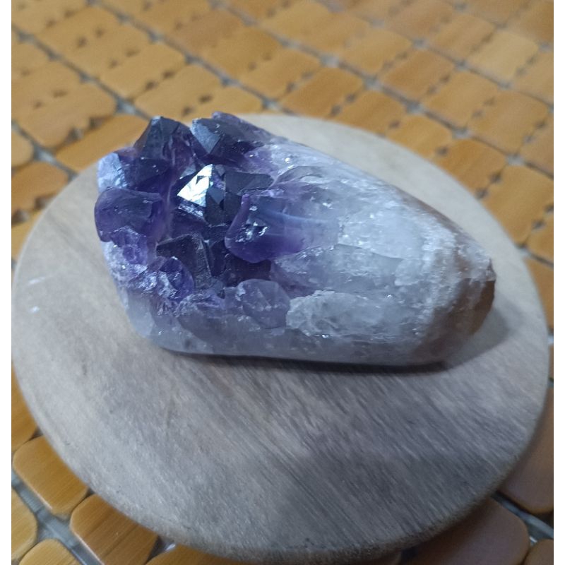 貓爪造型-紫水晶小晶鎮(不含木盤)