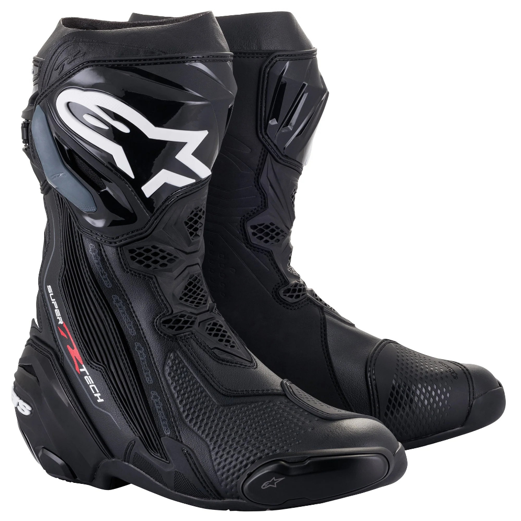 【德國Louis】Alpinestars Supertech R 摩托車騎士車靴 A星黑色運動競技賽車鞋編號202464