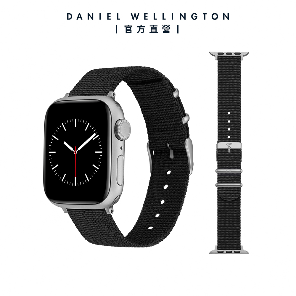 【Daniel Wellington】DW APPLE WATCH 20mm智慧手錶織紋錶帶-極光銀