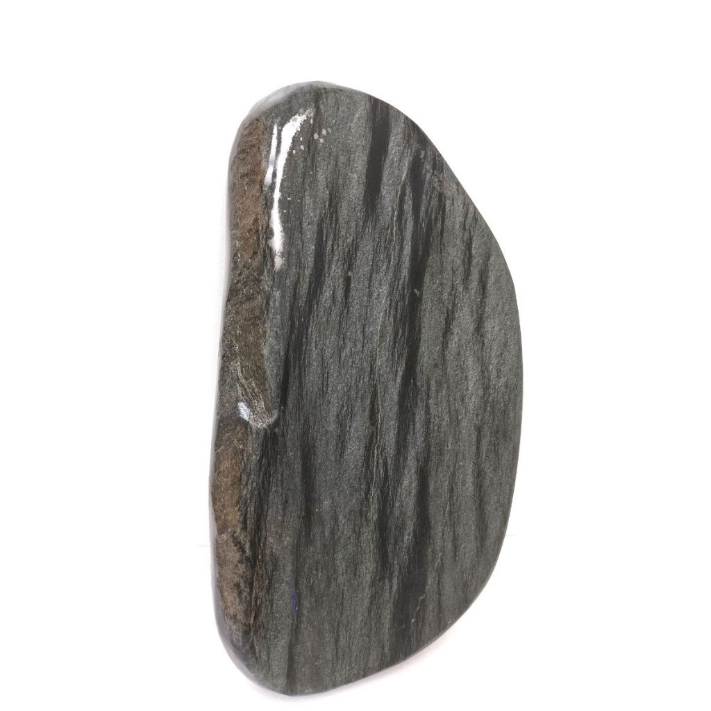 歙州硯板】◇金映波濤紋・金星・金線・眉子水波紋の