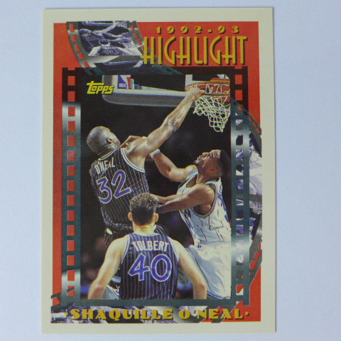 ~Shaquille O'Neal/俠客.歐尼爾~大白鯊.Mourning同框 1993年TOPPS RC.NBA新人卡