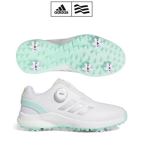 adidas W EQT BOA 24 女鞋 #IF3050 ,白/湖水綠 有釘鞋