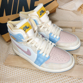 NIKE AIR JORDAN 1 ZOOM AIR CMFT 復古 女休閒鞋-藍粉-DQ5092651
