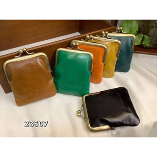 現貨🔥【🇰🇷 Tanned】【保固】|韓國 牛皮油蠟皮復古框口金錢包👛真皮系列 牛皮皮革 復古風 油蠟風 小錢包 零錢包