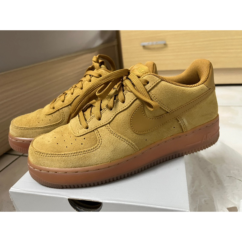 NIKE AIR FORCE 1 LV8 3 GS 大地小麥色果凍膠底 BQ5485700