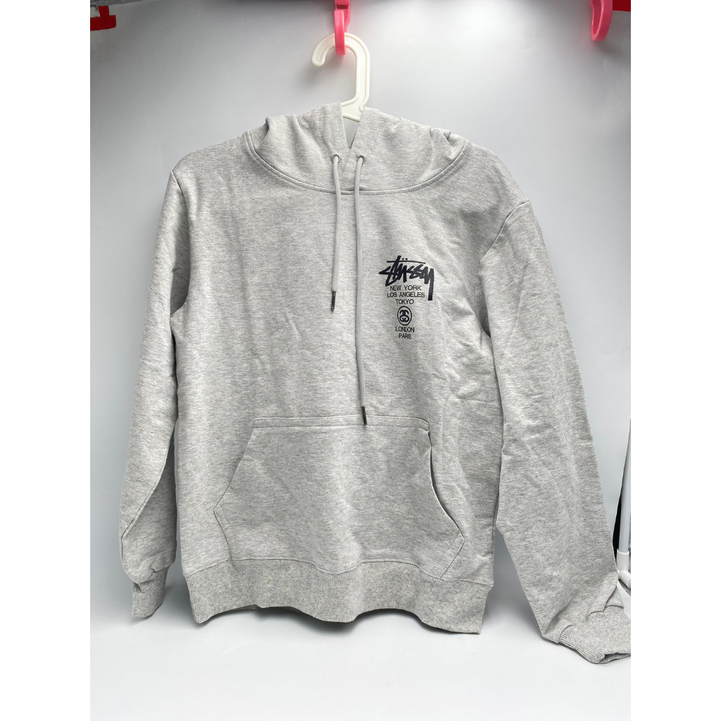 潮牌Stussy 灰色長袖二手帽T【6】