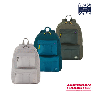 AT美國旅行者 AMERICAN TOURISTER 筆電後背包/電腦包/雙肩包 Riley 極輕量抗菌休閒_灰/綠/青