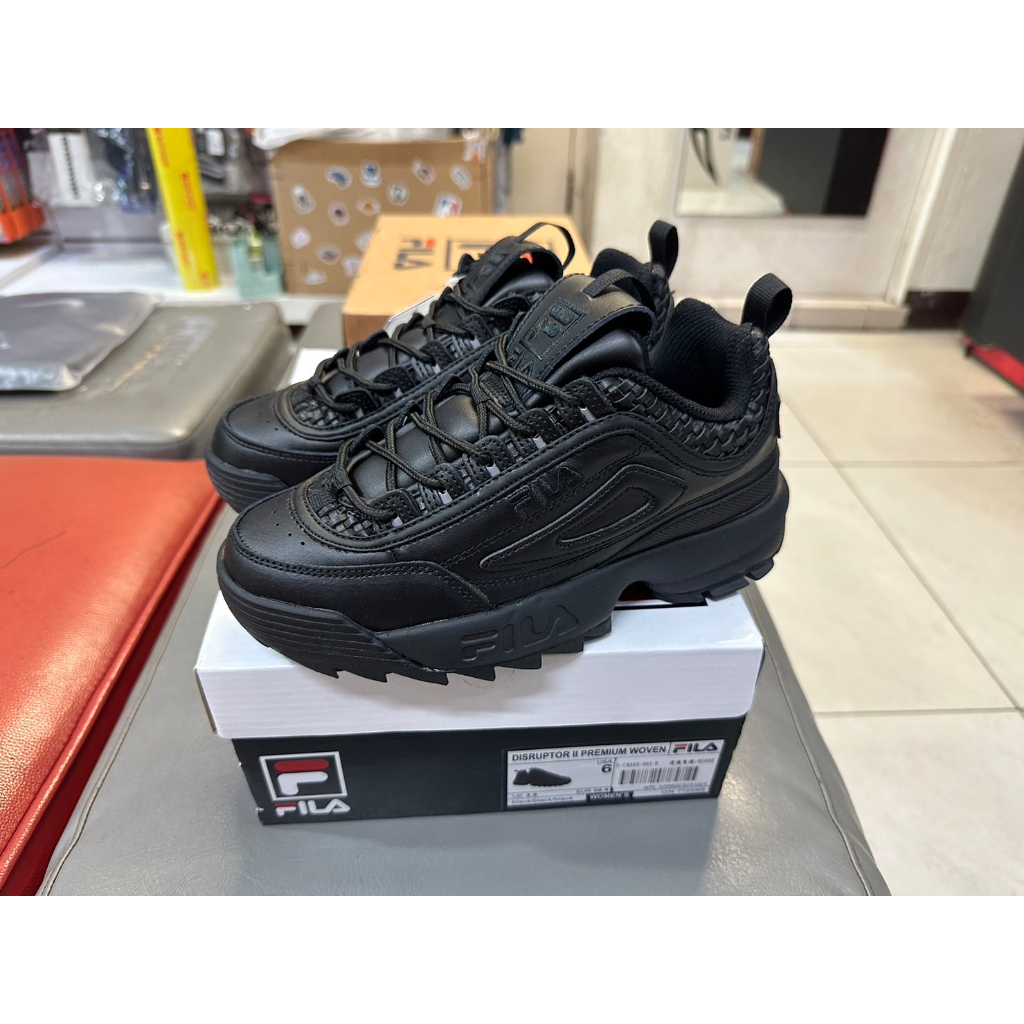 FILA DISRUPTOR II PREMIUM WOVEN 復古運動鞋 休閑鞋 老爹鞋 女款 5-C609X-001