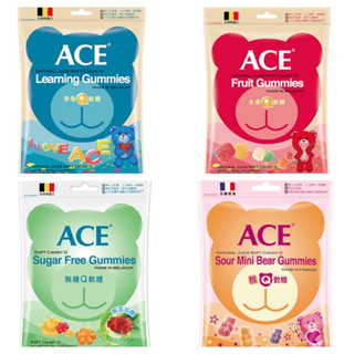 【熊安心藥局】(滿99元才出貨) ACE軟糖 (水果Q軟糖 48g/字母Q軟糖48g/無糖Q軟糖48g/酸Q軟糖44g)