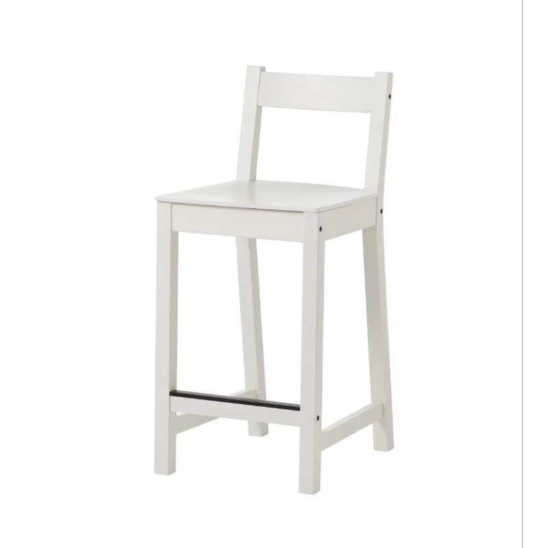 《IKEA》 NORDVIKEN 吧台椅 高腳椅 椅子 附靠背 白色