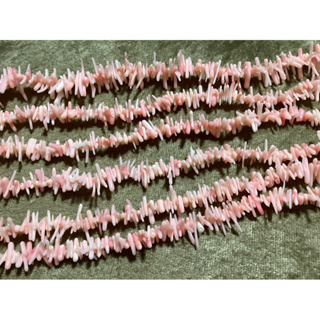 材料 DIY 手作 耳環 項鍊 手鍊 飾品 天然 粉紅 圓潤 優化 海竹 珊瑚 珠子 $49/條起