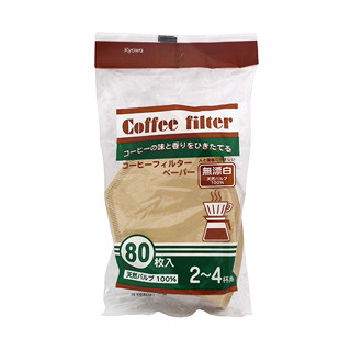 日本 kyowa 咖啡濾紙 80枚 無漂白 2~4杯 協和紙工 4969757119761