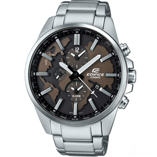 CASIO 卡西歐EDIFICE 多功能鬧鈴腕錶(ETD-300D-5A)-咖啡/46.3mm