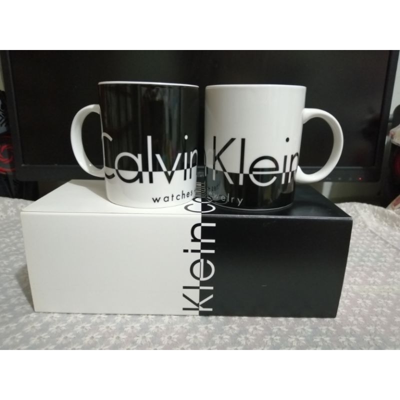 Calvin Klein 馬克杯 CK 黑白造型對杯 一組兩入 水杯