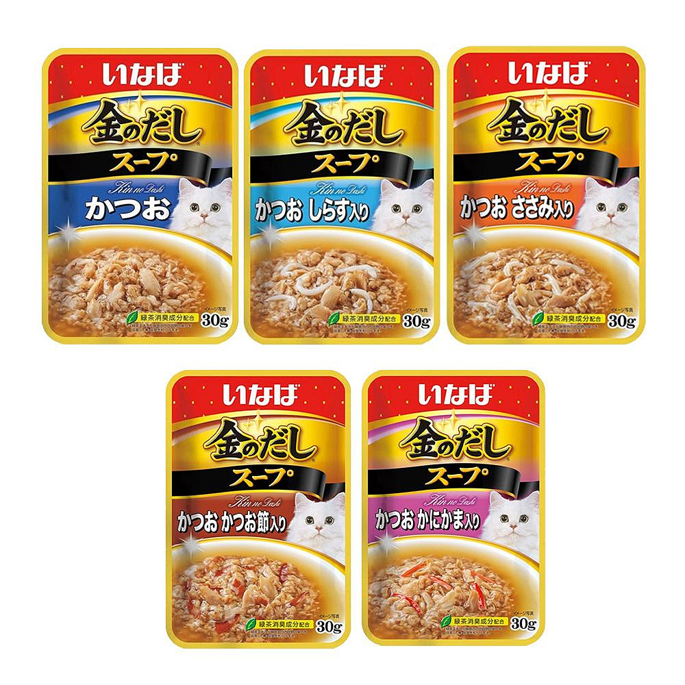 日本 CIAO 黃金高湯柴魚風味系列30g/包 貓咪最愛 貓咪餐包 貓餐包 貓零食♡犬貓大集合♥