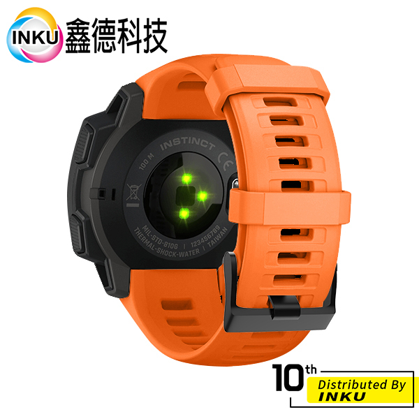 Garmin Instinct 本我系列 專用 矽膠錶帶 黑片扣 替換錶帶 替換腕帶 佳明 表帶 22mm