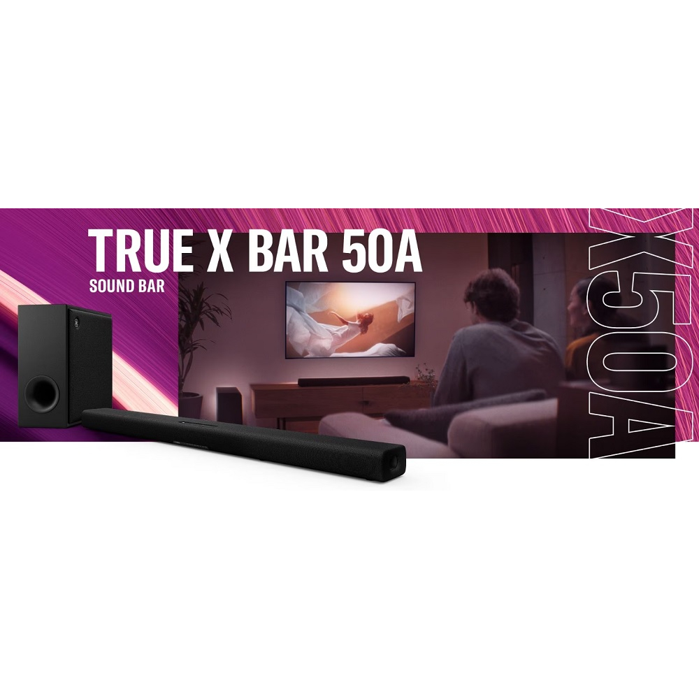 【請聊聊洽詢優惠價】Yamaha TRUE X BAR 50A (SR-X50A) Dolby Atmos 兩件組