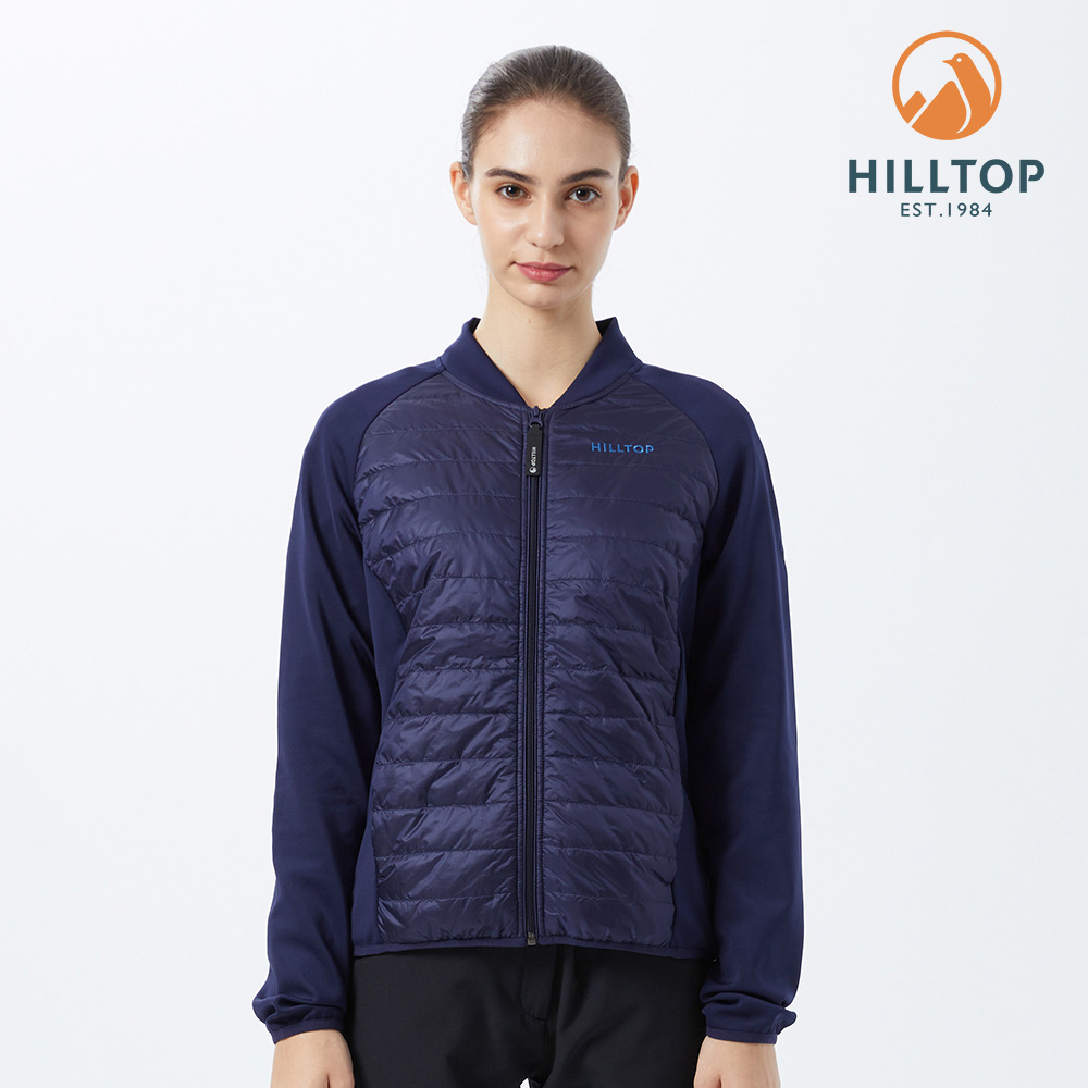 【HILLTOP山頂鳥】PRIMALOFT®  女款保暖科技棉刷毛外套 藍｜PH22XFX9ECE0
