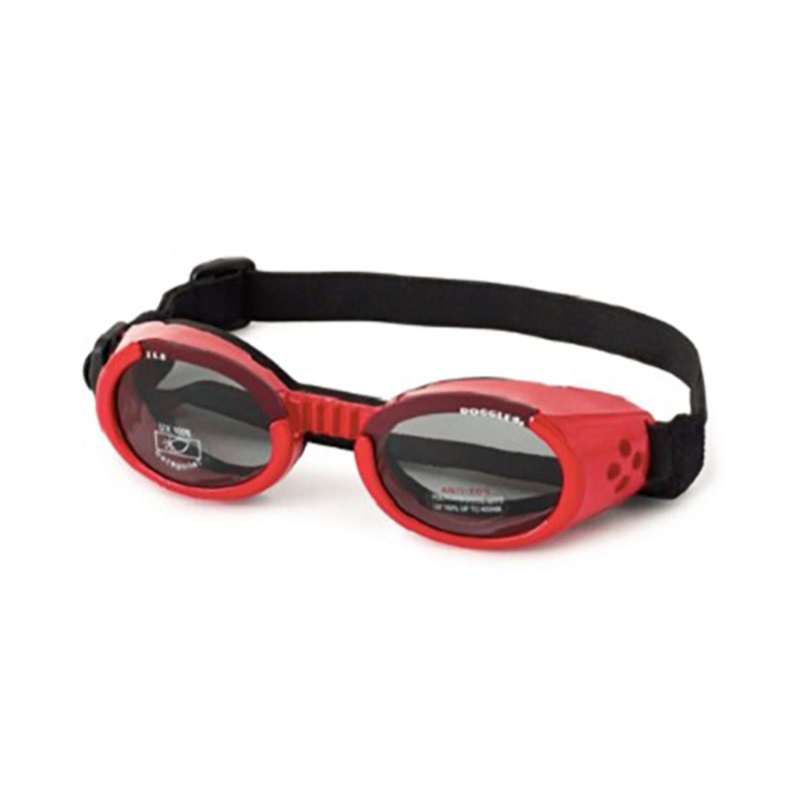 美國Doggles-紅Red / 煙熏鏡片-護目鏡-寵物太陽眼鏡-抗UV護目鏡-護目