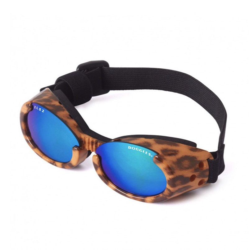 美國Doggles-豹紋/雷射鏡片-護目鏡-寵物太陽眼鏡-抗UV護目鏡