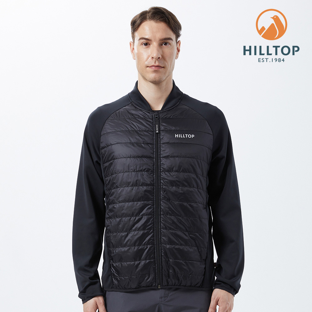 【HILLTOP山頂鳥】PRIMALOFT®  男款保暖科技棉刷毛外套 黑｜PH22XM01ECA0