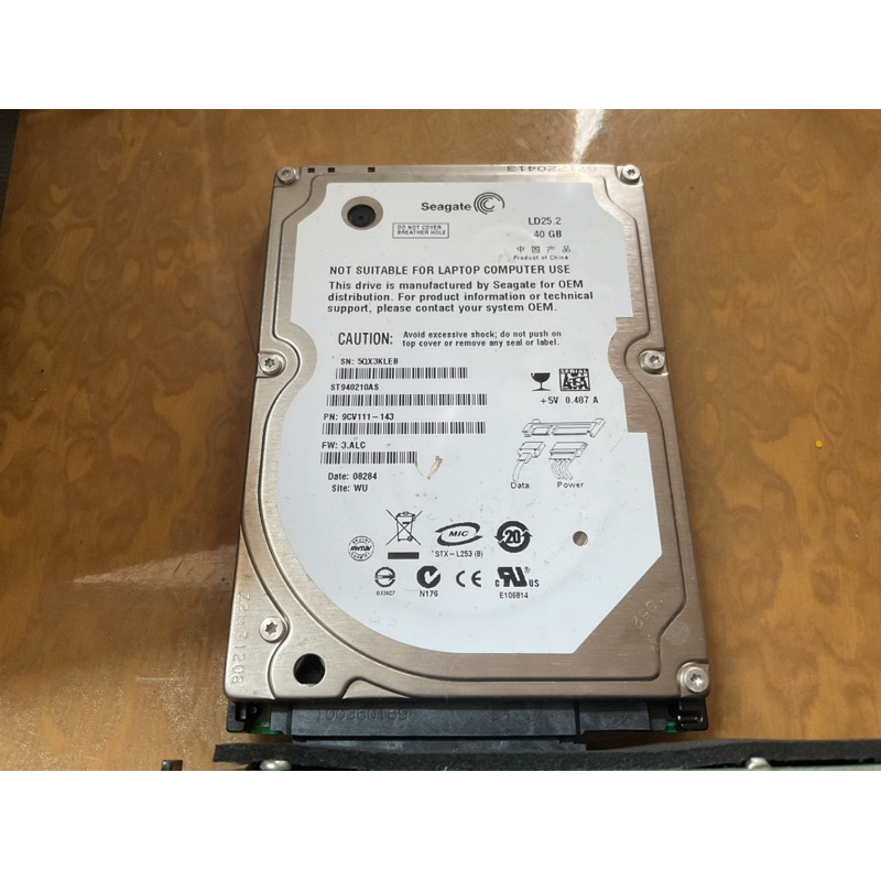 40G/160G/250g/320G/500g/640G 2.5吋 sata 硬碟 良好 正常使用