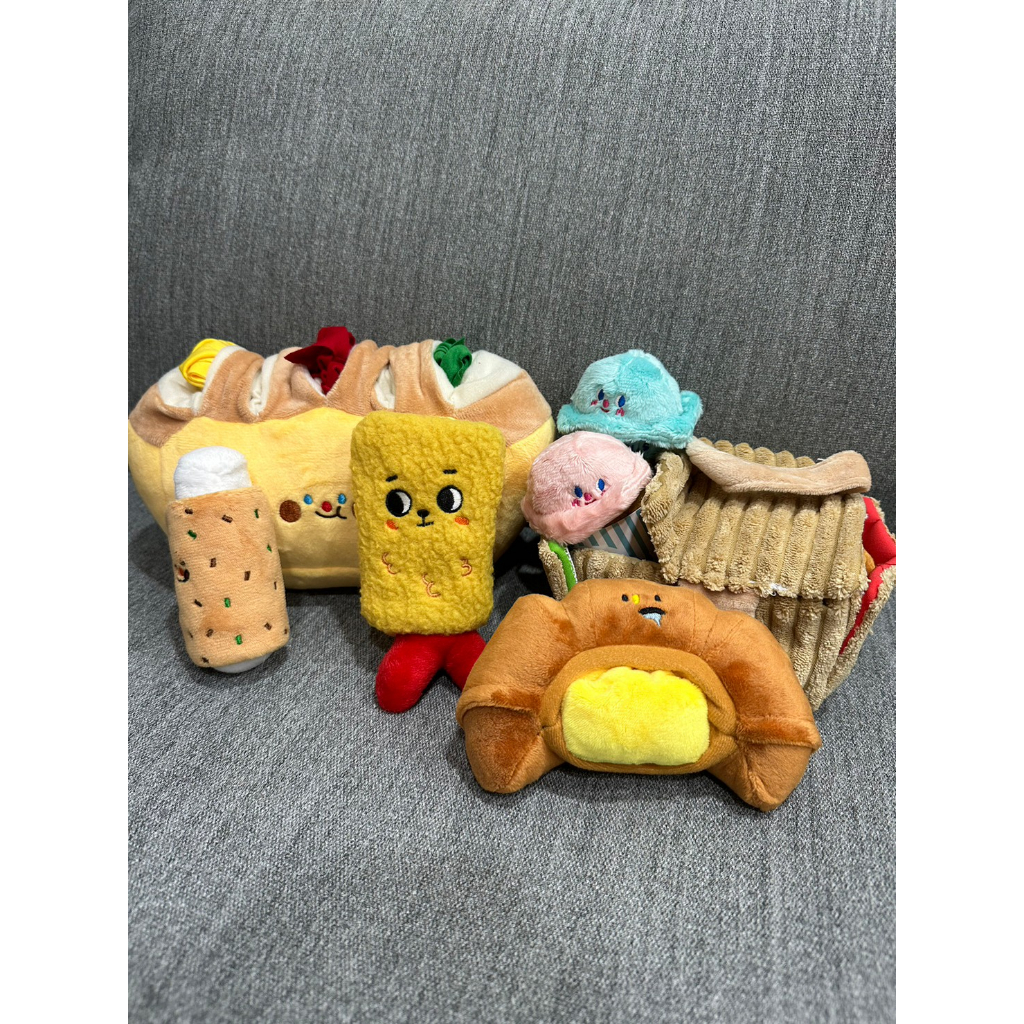 家有二柴| 韓國牛角麵包玩具 藏食天婦羅 吐司麵包 年糕魚餅捲 狗狗玩具