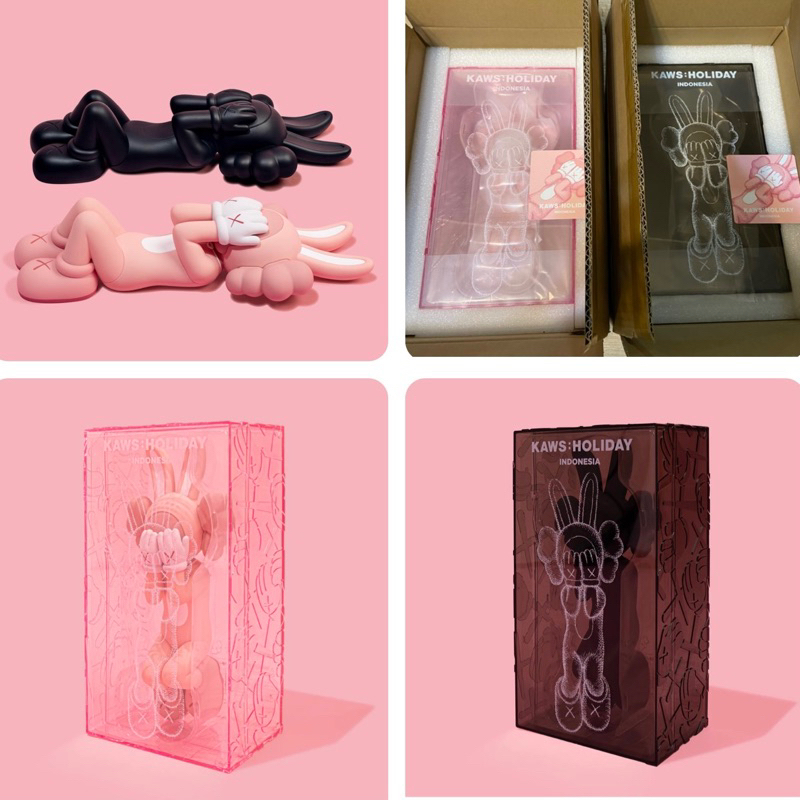 現貨 KAWS HOLIDAY INDONESIA Figure Pink Black 粉 黑 公仔 兩隻一組 全新