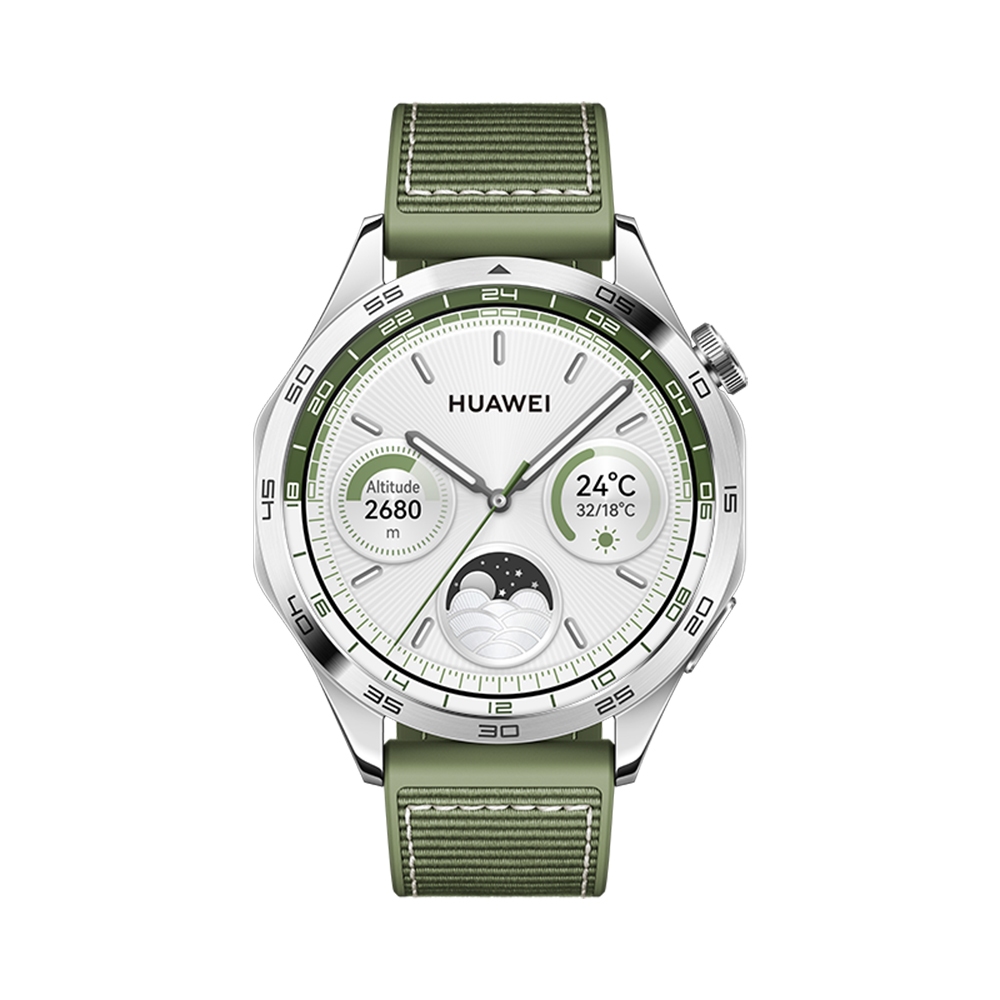 【熱銷新品】HUAWEI WATCH GT 4 46mm 時尚款 智慧手錶 -雲杉綠 (贈後背包)
