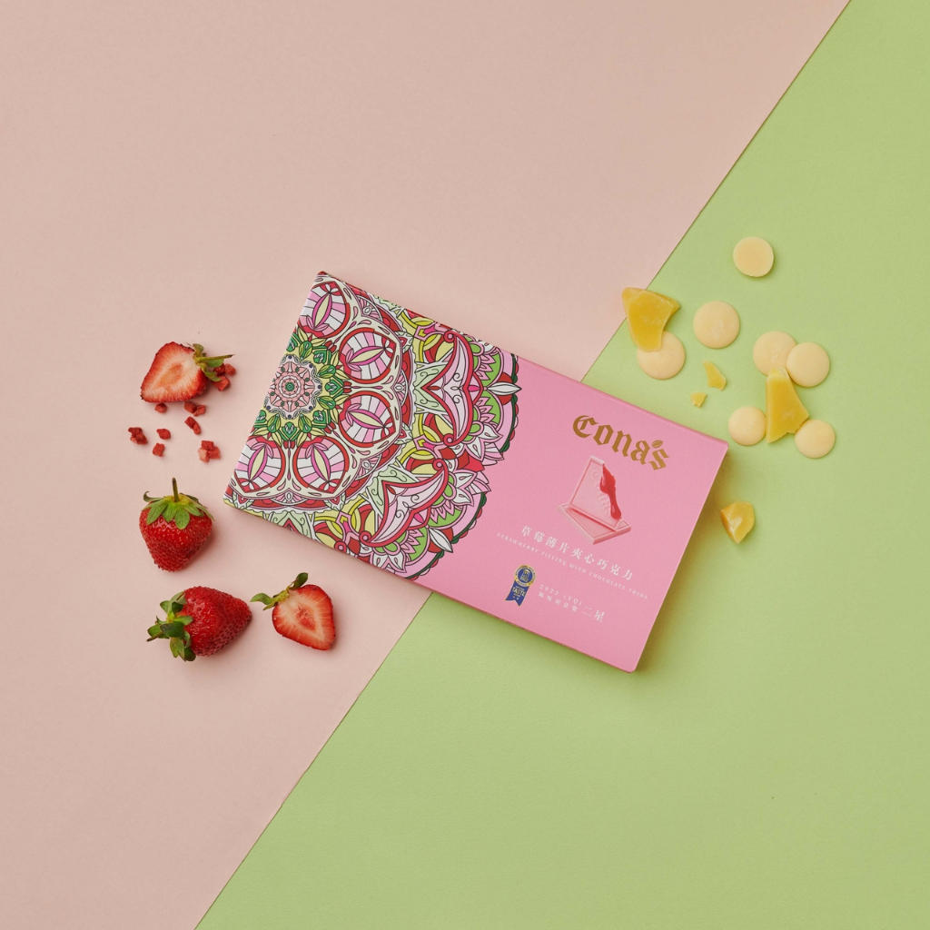 【Cona's妮娜巧克力】草莓薄片夾心巧克力 (12入/盒) 妮娜巧克力