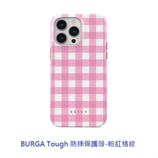 BURGA Tough(一般/磁吸式)防摔保護殼-粉紅格紋 (MagSafe 手機殼 立陶宛) 適用 iPhone 15