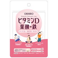 【日本平行輸入】ORIHIRO 維他命D 葉酸+鐵(120顆)