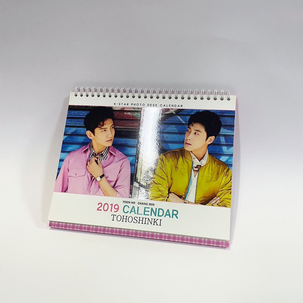 二手 CALENDAR TOHOSHINKI 東方神起 2019 桌曆 允浩 昌珉 日曆