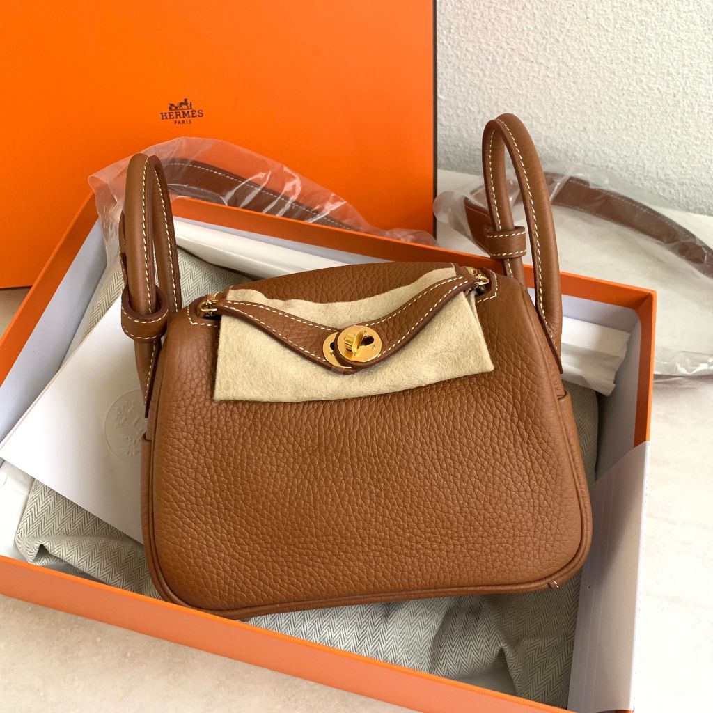 Findyourstyle 正品代購 Hermes mini lindy 金棕金釦