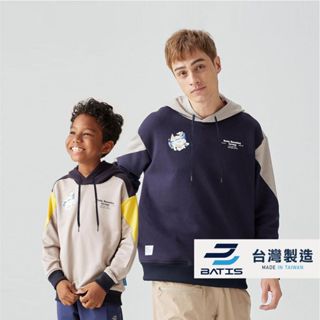 BATIS 秋冬 臺灣製插畫撞色拼接帽T / 現貨 M331009 兒童上衣 男童上衣 運動上衣 長袖上衣 M33
