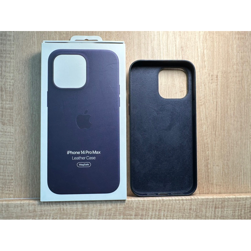 iPhone 14 pro max leather  case  MagSafe 原廠皮革保護殼 墨水藍