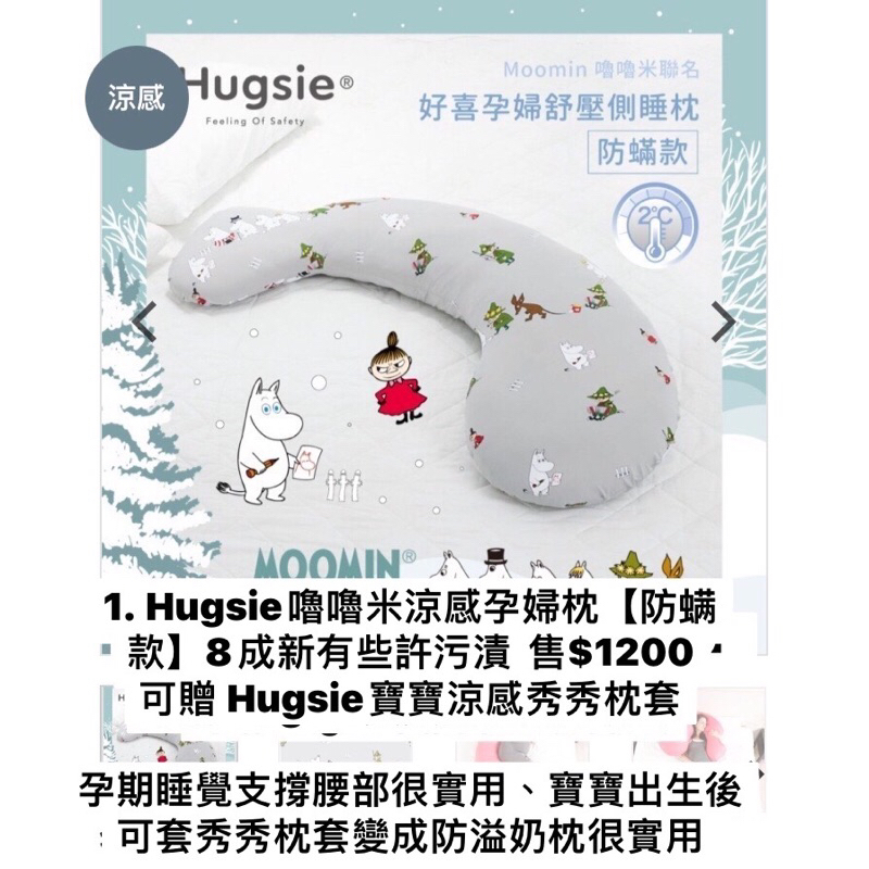 Hugsie嚕嚕米涼感孕婦枕【防螨款】
