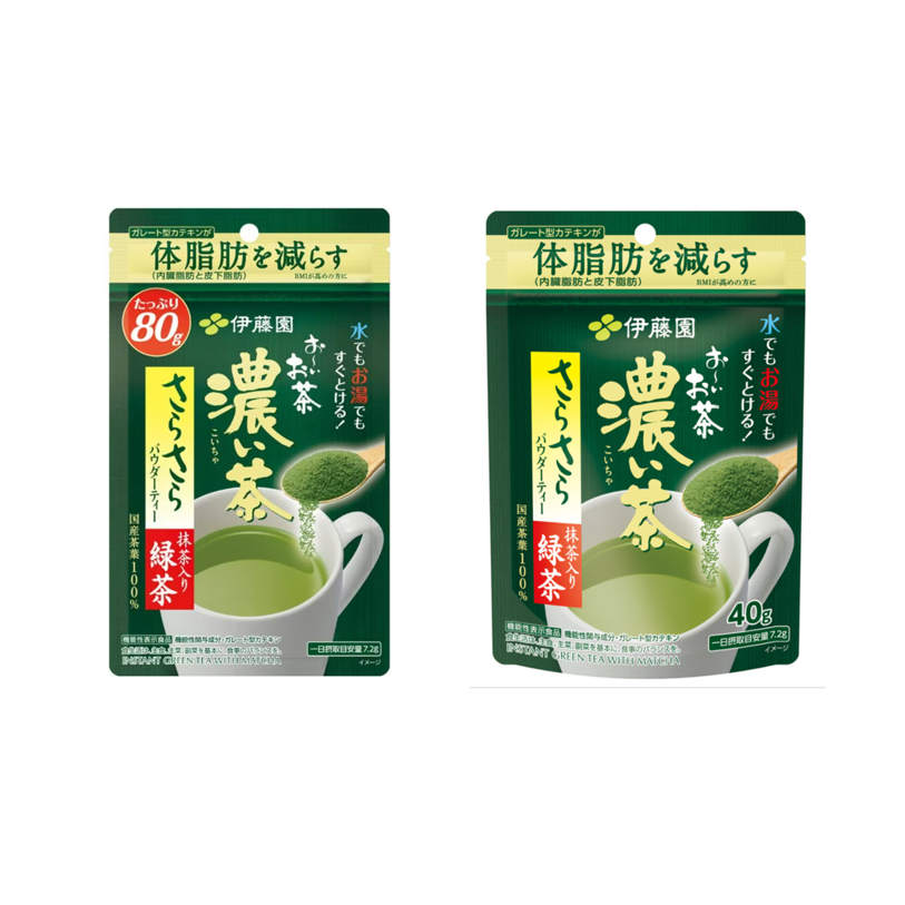 日本直送 伊藤園 濃味抹茶粉 油切美體綠茶粉 40g  80g /袋 伊藤園 日式抹茶粉 體脂濃茶粉 機能性表示