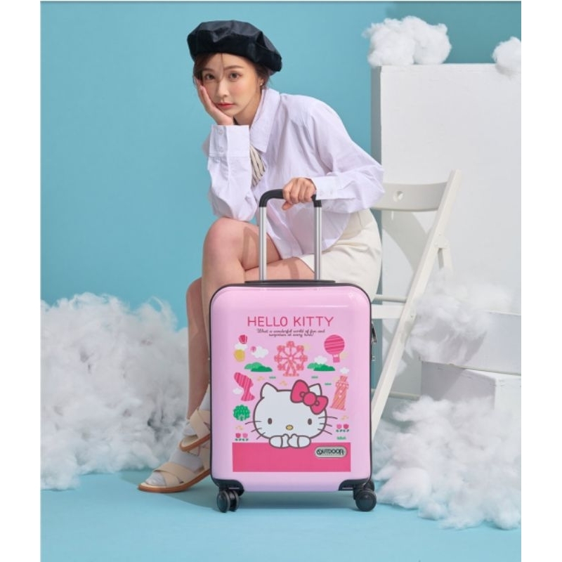 OUTDOOR HELLO KITTY聯名款 台灣景點20吋旅行箱 粉紅色 ODKT21A19PK
