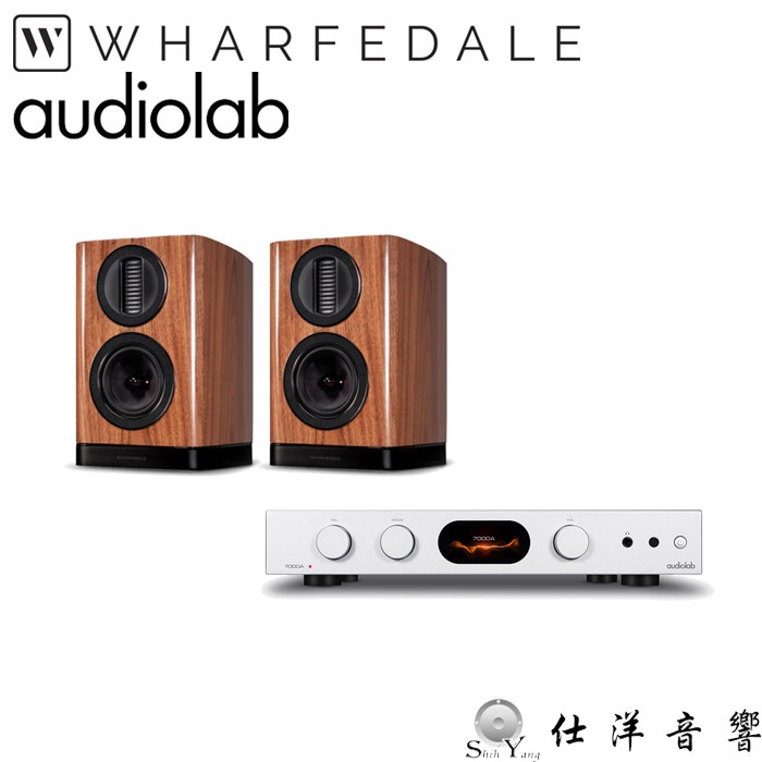 Audiolab 7000A 綜合擴大機+ Wharfedale AURA 1 書架喇叭 公司貨保固三年