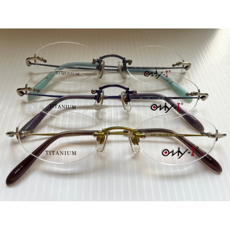 ［名品出清］only-I全新無邊眼鏡架 日本製 鈦合金 超輕量 可搭度數鏡片