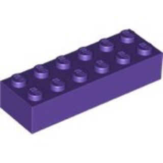 LEGO 樂高 6147004 44237紫色 MEDIUM LILA BRICK 2X6 基本磚 顆粒 積木